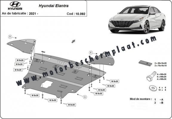 Motor Beschermplaat voor  Hyundai Elantra