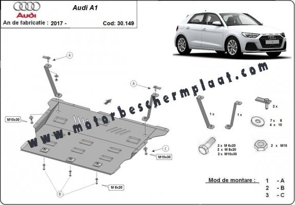 Motor en Versnellingsbak Beschermplaat voor Audi A1