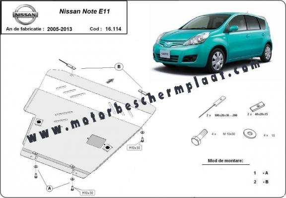 Motor en Versnellingsbak Beschermplaat voor Nissan Note