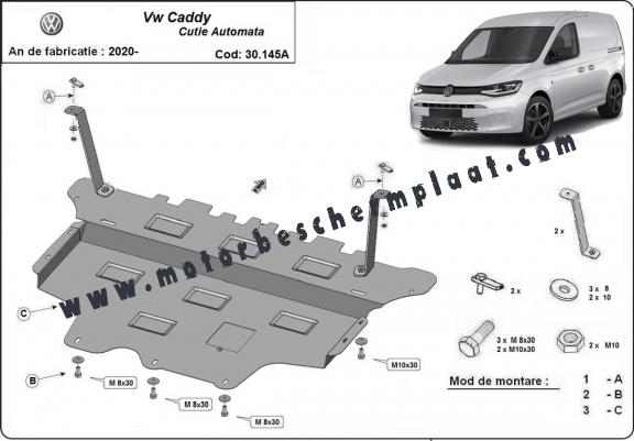 Motor en Versnellingsbak Beschermplaat voor VW Caddy- automatische versnellingsbak