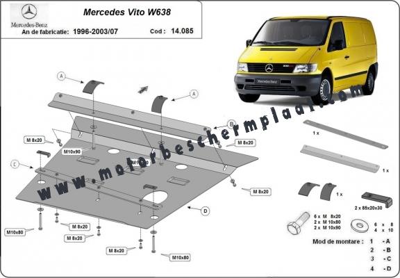 Motor en Versnellingsbak Beschermplaat voor Mercedes Vito