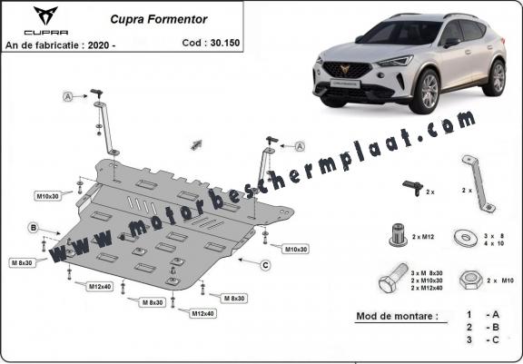 Motor, Versnellingsbak en Radiator Beschermplaat voor Cupra Formentor