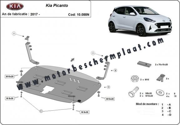 Motor en Versnellingsbak Beschermplaat voor Kia Picanto