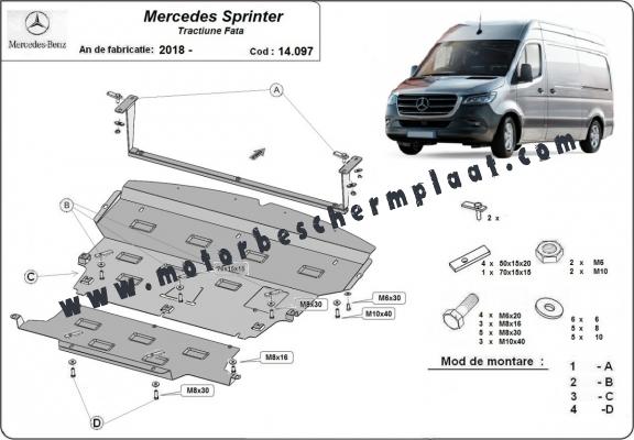 Motor Beschermplaat voor Mercedes Sprinter-FWD