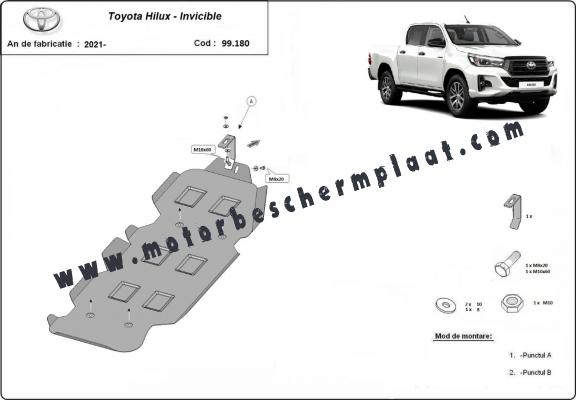 Brandstoftank Beschermplaat voor Toyota Hilux Invincible