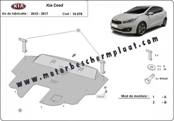 Motor en Versnellingsbak Beschermplaat voor Kia Ceed 