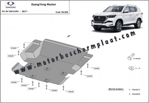 Motor en Radiator Beschermplaat voor SsangYong Rexton