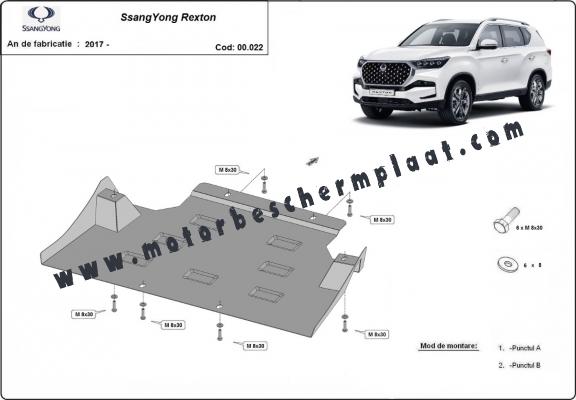 Versnellingsbak Beschermplaat voor SsangYong Rexton 