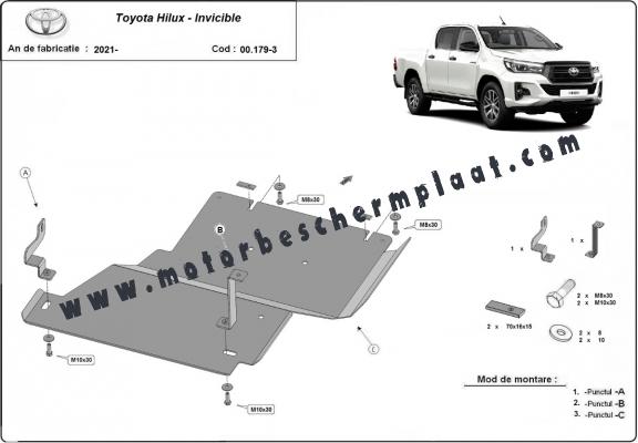 Differentieel aluminium Beschermplaat voor Toyota Hilux Invincible