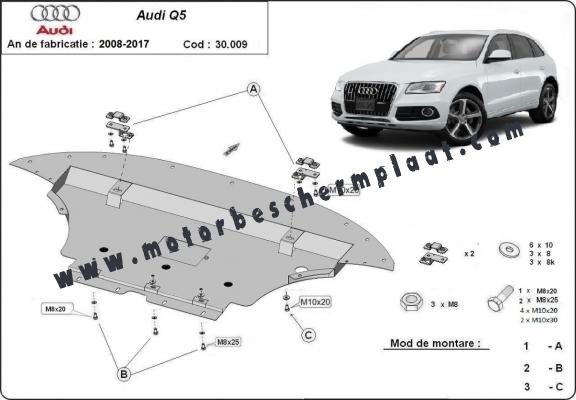 Motor en Radiator Beschermplaat voor Audi Q5