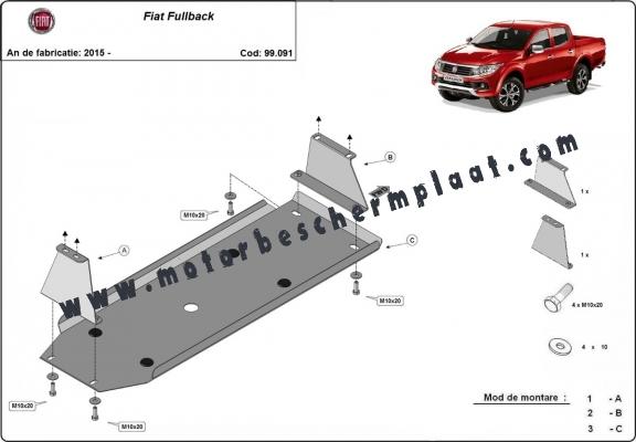 Brandstoftank Beschermplaat voor Fiat Fullback