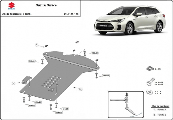 Katalysator/cat lock Beschermplaat voor Suzuki Swace