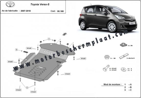 Katalysator/cat lock Beschermplaat voor Toyota Verso-S