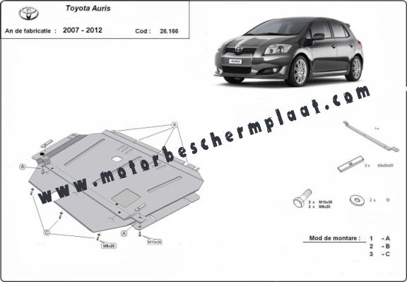 Motor, Versnellingsbak en Radiator Beschermplaat voor Toyota Auris