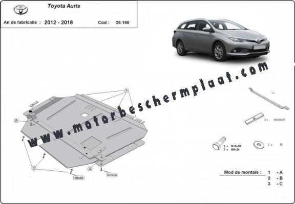 Motor, Versnellingsbak en Radiator Beschermplaat voor Toyota Auris