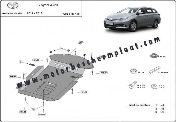 Katalysator/cat lock Beschermplaat voor Toyota Auris