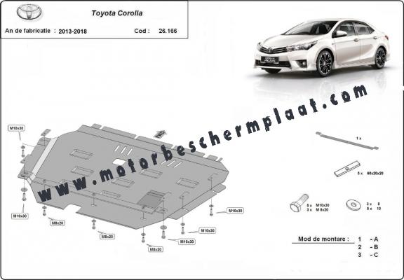 Motor Beschermplaat voor Toyota Corolla