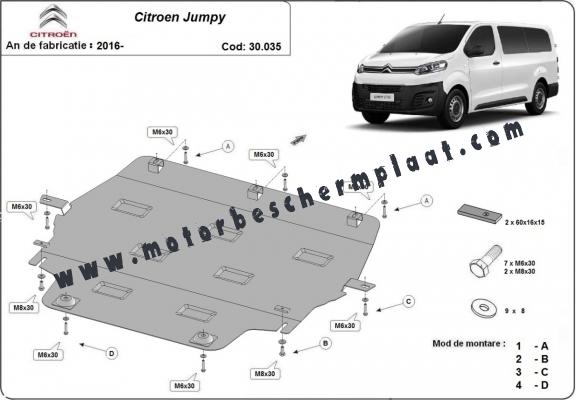 Motor Beschermplaat voor Citroen Jumpy