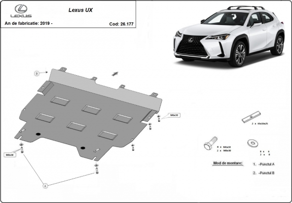 Motor, Versnellingsbak en Radiator Beschermplaat voor Lexus UX