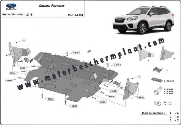 Motor en Radiator Beschermplaat voor Subaru Forester 5