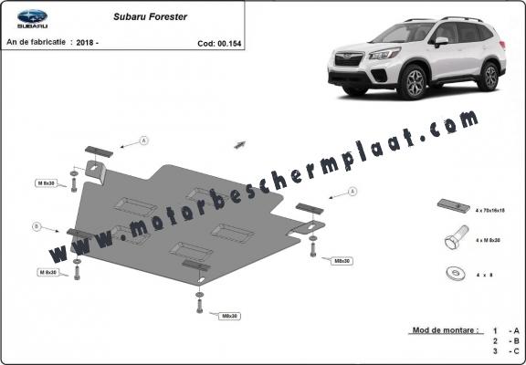 Versnellingsbak Beschermplaat voor Subaru Forester 5