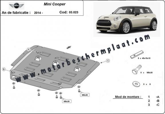 Motor en Versnellingsbak Beschermplaat voor Mini Cooper