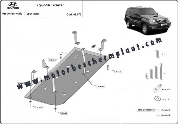 Brandstoftank Beschermplaat voor Hyundai Terracan
