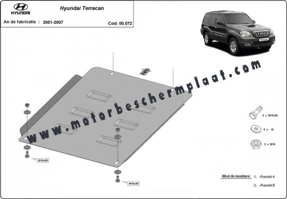 Versnellingsbak Beschermplaat voor Hyundai Terracan