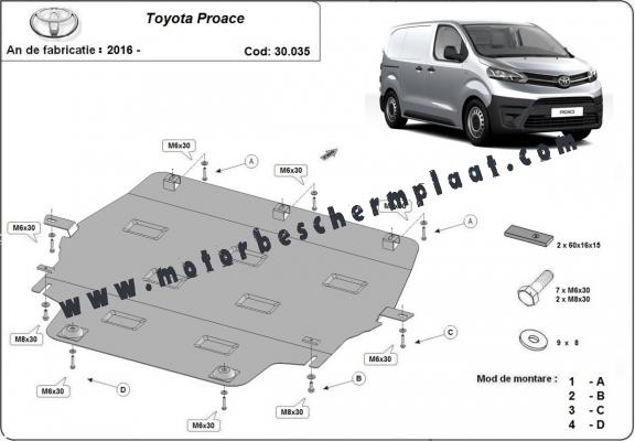Motor Beschermplaat voor Toyota Proace