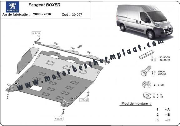 Motor en Versnellingsbak Beschermplaat voor Peugeot Boxer