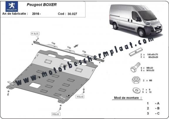 Motor en Versnellingsbak Beschermplaat voor Peugeot Boxer