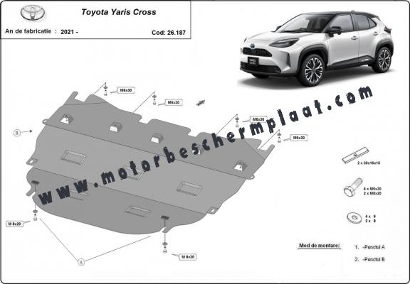 Motor en Versnellingsbak Beschermplaat voor Toyota Yaris Cross XP210