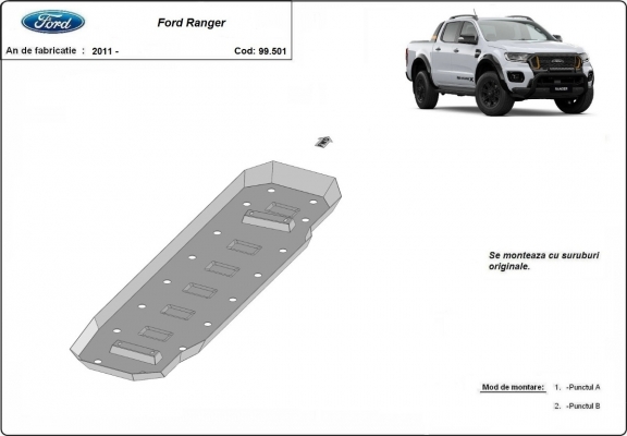Brandstoftank Beschermplaat voor Ford Ranger