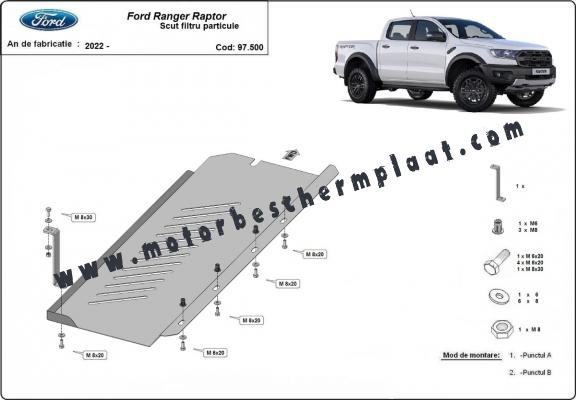 DPF  Beschermplaat voor Ford Ranger Raptor