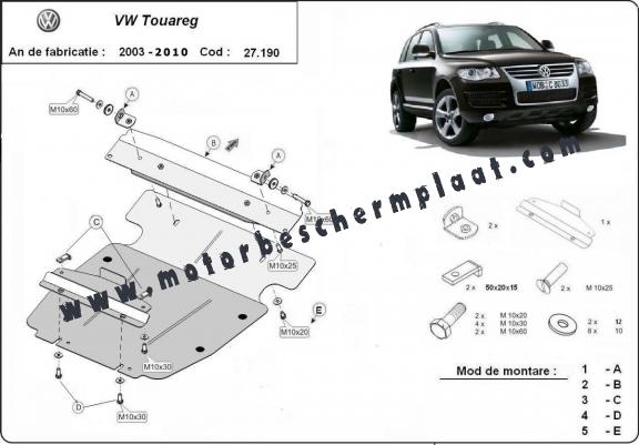 Motor Beschermplaat voor Volkswagen Touareg 7L
