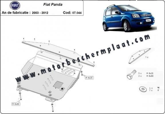 Motor, Versnellingsbak en Radiator Beschermplaat voor Fiat Panda