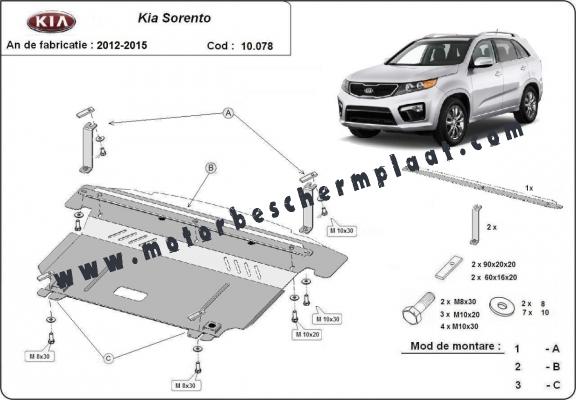 Motor en Versnellingsbak Beschermplaat voor Kia Sorento