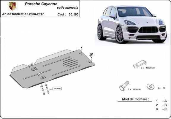 Handmatige Versnellingsbak Beschermplaat voor Porsche Cayenne