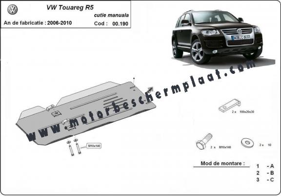 Handmatige versnellingsbak Beschermplaat voor VW Touareg 7L