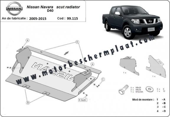 Radiator Beschermplaat voor Nissan Navara