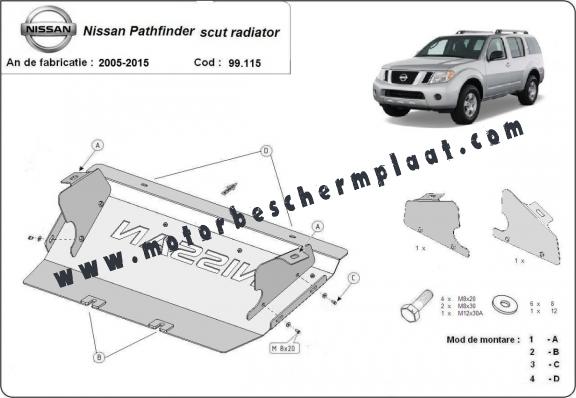 Radiator Beschermplaat voor Nissan Pathfinder