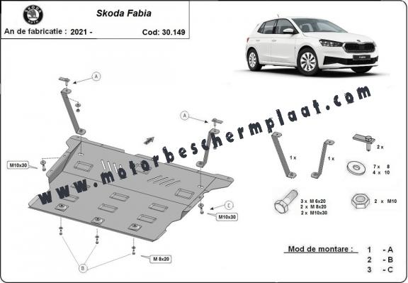 Motor en Versnellingsbak Beschermplaat voor Skoda Fabia