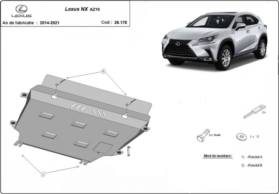 Motor Beschermplaat voor Lexus NX AZ10