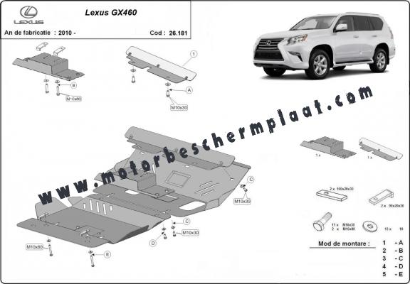 Motor Beschermplaat voor Lexus GX460