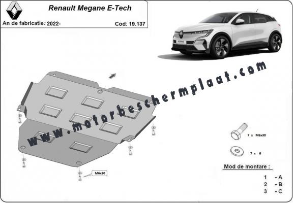 Motor en Versnellingsbak Beschermplaat voor Renault Megane E-Tech