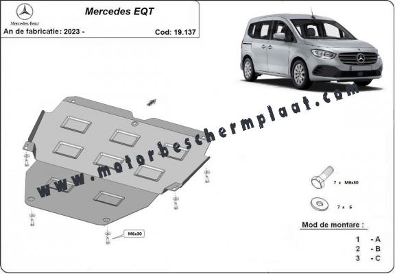 Motor, Versnellingsbak en Radiator Beschermplaat voor Mercedes EQT