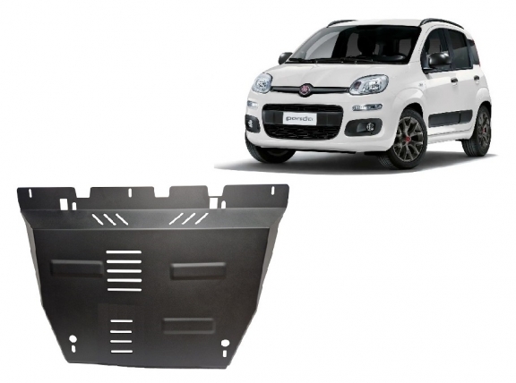 Motor, Versnellingsbak en Radiator Beschermplaat voor Fiat Panda 4x2