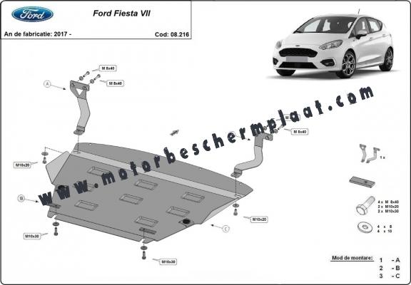 Motor, Versnellingsbak en Radiator Beschermplaat voor Ford Fiesta VII