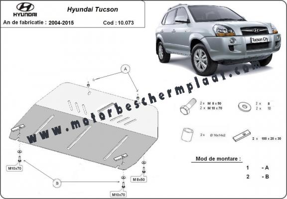 Motor, Versnellingsbak en Radiator Beschermplaat voor Hyundai Tucson