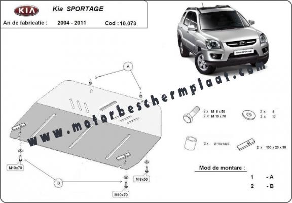 Motor, Versnellingsbak en Radiator Beschermplaat voor Kia Sportage